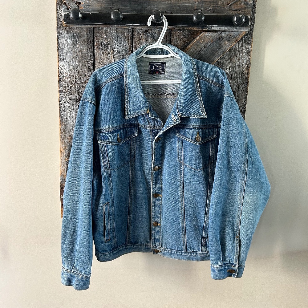 Men's Cherokee Stone Wash Jean Jacket - Size Large